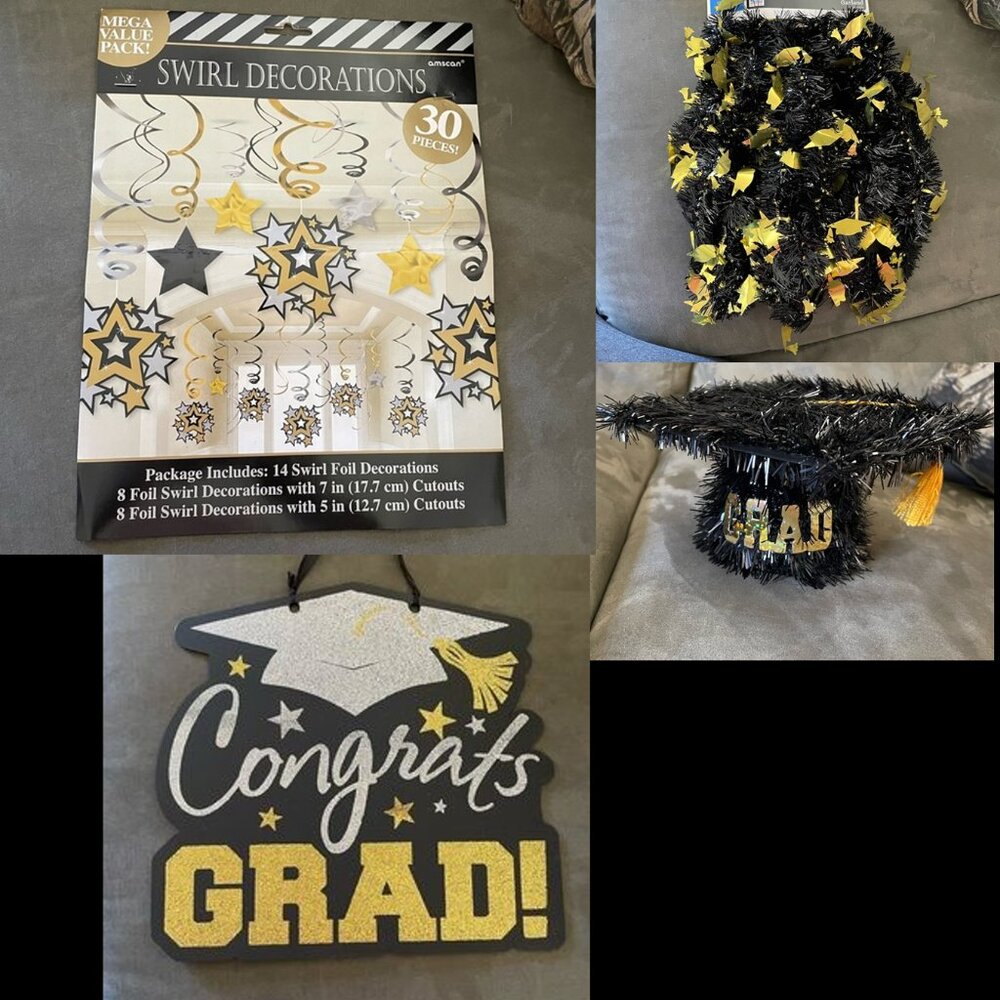 Graduation Decorations - Black and Gold